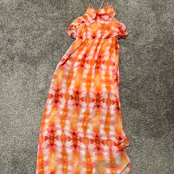 Orange & Pink Flowy Midi & Maxi Dress - Picture 2 of 3